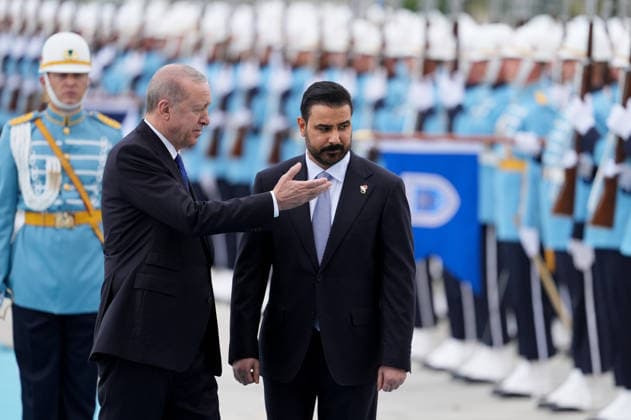 Turkish President Recep Tayyip Erdogan ANKARA, TURKIYE - JULY 28: Turkish President Recep Tayyip Erdogan (L) welcomes Iraqi Prime Minister Ali al-Zaydi (R) with an official ceremony at the Presidential Complex in Ankara, Turkiye, on July 28, 2026. Ercin Erturk Anadolu Ankara Turkey. Editorial use only. Please get in touch for any other usage.  Copyright: x2026xAnadoluxErcinxErturkx
