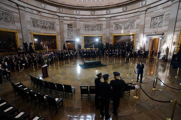 July 28, 2026, Washington, District Of Columbia, USA: People gather for a Congressional Tribute for late U.S. Senator Lindsey Graham (R-SC) at the U.S. Capitol in Washington, D.C., U.S., July 28, 2026 Washington USA - ZUMAs152 20260728_faa_s152_010 Copyright: xNathanxHowardx-xPoolxviaxCNPx