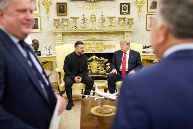 Zelenskyy meets with Trump at White House WASHINGTON, D.C - JULY 28: (----EDITORIAL USE ONLY - MANDATORY CREDIT - ZELENSKYY SOCIAL MEDIA ACCOUNT HANDOUT - NO MARKETING NO ADVERTISING CAMPAIGNS - DISTRIBUTED AS A SERVICE TO CLIENTS----) Ukrainian President Volodymyr Zelenskyy (L) meets with US President Donald Trump (R) at White House during his visit to Washington, D.C, United States on July 28, 2026. Zelenskyy Social Media Account Anadolu Washington United States. Editorial use only. Please get in touch for any other usage.  Copyright: x2026xAnadoluxZelenskyyxSocialxMediaxAccountx