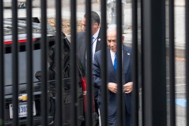 July 28, 2026, Washington, District of Columbia, United States: Israeli Prime Minister Benjamin Netanyahu arrives at the White House on July 28, 2026 Washington United States - ZUMAl312 20260728_znp_l312_002 Copyright: xAndrewxLeydenx