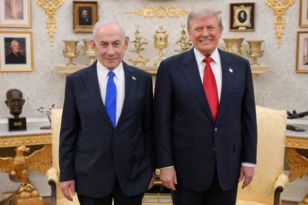 Trump-Netanyahu meeting in Washington DC WASHINGTON DC, USA - JULY 28: (----EDITORIAL USE ONLY – MANDATORY CREDIT - MA AYAN TOAF GPO HANDOUT - NO MARKETING NO ADVERTISING CAMPAIGNS - DISTRIBUTED AS A SERVICE TO CLIENTS----) U.S. President Donald Trump meets Israeli Prime Minister Benjamin Netanyahu at White House in Washington DC, United States on July 28, 2026. Ma’ayan Toaf (GPO) Handout Anadolu District of Columbia United States. Editorial use only. Please get in touch for any other usage.  Copyright: x2026xAnadoluxMa™ayanxToafx(GPO) Handoutx