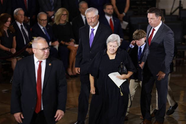 Lindsey Graham Memorial Service in the US Capitol Relatives of late Republican Senator Lindsey Graham during a ceremony in the rotunda of the US Capitol in Washington, DC, US, on Tuesday, July 28, 2026. Lindsey Graham, the South Carolina senior senator and foreign policy hawk who changed from a Donald Trump skeptic to one of the US president s strongest allies, died on July 11 at the age of 71. Photo by Tierney L. Cross Pool via CNP ABACAPRESS.COM Washington District of Columbia United States  Copyright: xCNP ABACAx