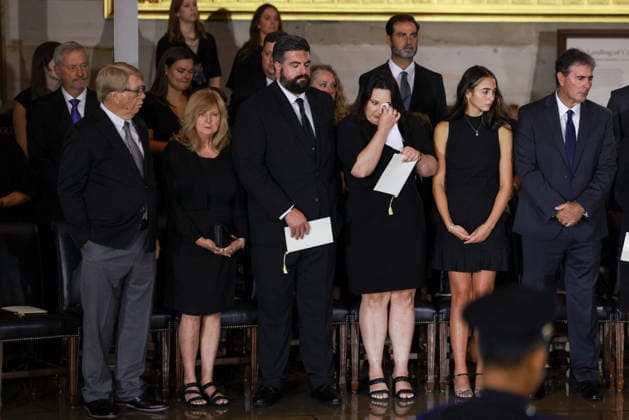 Lindsey Graham Memorial Service in the US Capitol Relatives of late Republican Senator Lindsey Graham during a ceremony in the rotunda of the US Capitol in Washington, DC, US, on Tuesday, July 28, 2026. Lindsey Graham, the South Carolina senior senator and foreign policy hawk who changed from a Donald Trump skeptic to one of the US president s strongest allies, died on July 11 at the age of 71. Photo by Tierney L. Cross Pool via CNP ABACAPRESS.COM Washington District of Columbia United States  Copyright: xCNP ABACAx