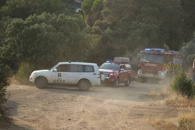 Helicopters, airplanes and firefighters help fight the fires in San Martin de Valdeiglesias, west of Madrid, Spain, Tuesday, July 28, 2026 Cordon Press 