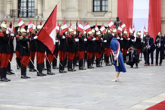 Peru s newly elected President Fujimori s swearing-in ceremony in Lima LIMA, PERU - JULY 28: Peruvian President Keiko Fujimori arrives at the Government Palace following her official presidential inauguration ceremony on July 28, 2026, in Lima, Peru. Klebher Vasquez Anadolu Lima Peru. Editorial use only. Please get in touch for any other usage.  Copyright: x2026xAnadoluxKlebherxVasquezx