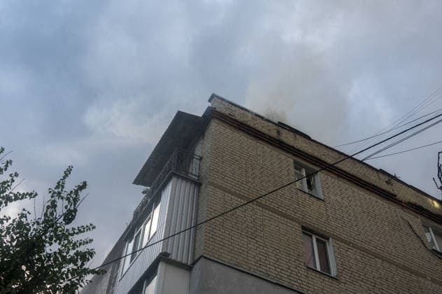 Russian drone attack in Kharkiv KHARKIV, UKRAINE - JULY 28: Russian Shahed type jet-powered UAV struck the roof of a five-story residential building in Kharkiv, Ukraine on July 28, 2026. A fire broke out on the roof, damaging about half of its area. Eight local residents suffered acute stress reactions. In addition, five nearby high-rise buildings were damaged, with windows shattered, as well as private homes and power lines. Serhii Masin Anadolu Kharkiv Ukraine. Editorial use only. Please get in touch for any other usage.  Copyright: x2026xAnadoluxSerhiixMasinx