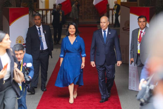 President-elect Keiko Fujimori arrives ahead of swearing-in ceremony LIMA, PERU - JULY 28: President-elect Keiko Sofia Fujimori (L) arrives at Torre Tagle Palace ahead of her swearing-in ceremony at the Congress of the Republic in Lima, Peru, on July 28, 2026. Fujimori welcomed the presidents of Argentina, Bolivia, Chile, Ecuador, Honduras, Panama, Paraguay and Uruguay, Spain s King Felipe VI, the vice president of Colombia, the prime minister of Aruba and representative of the Kingdom of the Netherlands, as well as senior government officials, heads of state delegations and representatives of international organizations. Klebher Vasquez Anadolu Lima Peru. Editorial use only. Please get in touch for any other usage.  Copyright: x2026xAnadoluxKlebherxVasquezx