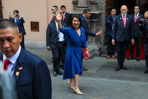 President-elect Keiko Fujimori arrives ahead of swearing-in ceremony LIMA, PERU - JULY 28: President-elect Keiko Sofia Fujimori arrives at Torre Tagle Palace ahead of her swearing-in ceremony at the Congress of the Republic in Lima, Peru, on July 28, 2026. Fujimori welcomed the presidents of Argentina, Bolivia, Chile, Ecuador, Honduras, Panama, Paraguay and Uruguay, Spain s King Felipe VI, the vice president of Colombia, the prime minister of Aruba and representative of the Kingdom of the Netherlands, as well as senior government officials, heads of state delegations and representatives of international organizations. Klebher Vasquez Anadolu Lima Peru. Editorial use only. Please get in touch for any other usage.  Copyright: x2026xAnadoluxKlebherxVasquezx
