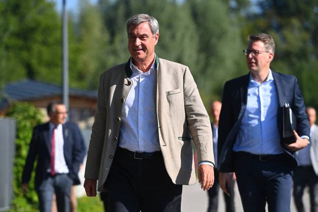 Markus SOEDER (Ministerpraesident Bayern und CSU Vorsitzender), Einzelbild,angeschnittenes Einzelmotiv,Halbfigur,halbe Figur. Das Bayerische Kabinett tagt am 28.07.2026 auf der MS Starnberg auf dem Starnberger See. *** Markus SOEDER, Minister-President of Bavaria and CSU Chairman, single image, cropped close-up, half-length portrait, half-figure. The Bavarian Cabinet is meeting on July 28, 2026, aboard the MS Starnberg on Lake Starnberg.