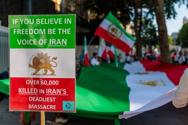 No to Iranian Executions Protest , London, UK. Whitehall, London, UK. 12th May 2026. Members of the Iranian community in London held an emotional protest opposite Downing Street, following the public execution in Isfahan, Iran, of political prisoners, Abolfazl Sepahi-Badjani and Amirhossein Safari-Hosseinabadi, who were arrested for taking part in the nationwide protests on 8th 9th Jan 2026., Credit:Photo by Amanda Rose Amanda Rose Avalon United Kingdom, London, Westminster, Whitehall  Copyright: xPhotoxbyxAmandaxRosex xAmandaxRosex xAvalonx 1119354663