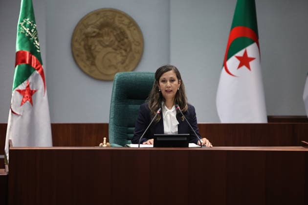 Khalida Boufadache becomes Algeria s first female speaker of parliament ALGIERS, ALGERIA - JULY 28: Khalida Boufadache becomes the country s first female Speaker of Parliament after a vote held during a session at the National People s Assembly building in Algiers, Algeria on July 28, 2026. Hamza Zait Anadolu Algiers Algeria. Editorial use only. Please get in touch for any other usage.  Copyright: x2026xAnadoluxHamzaxZaitx