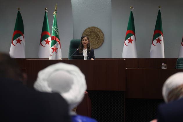 Khalida Boufadache becomes Algeria s first female speaker of parliament ALGIERS, ALGERIA - JULY 28: Khalida Boufadache becomes the country s first female Speaker of Parliament after a vote held during a session at the National People s Assembly building in Algiers, Algeria on July 28, 2026. Hamza Zait Anadolu Algiers Algeria. Editorial use only. Please get in touch for any other usage.  Copyright: x2026xAnadoluxHamzaxZaitx