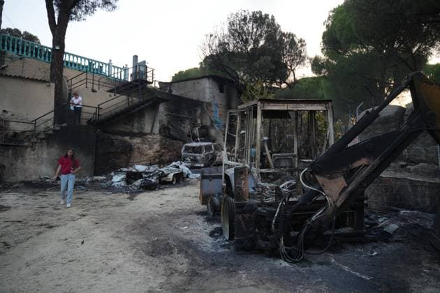 Images of the San Juan Reservoir pier in Madrid devastated by fires, Tuesday, July 28, 2026 Cordon Press 