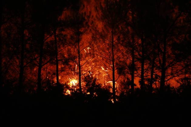 Firefighting efforts continue in southeastern France MIRABEL-ET-BLACONS, FRANCE - JULY 28: Firefighters continue battling a wildfire near the town of Mirabel-et-Blacons in southeastern France on July 28, 2026, as high temperatures, low humidity and shifting winds complicate containment efforts while authorities evacuate thousands of people from campsites in the country s southwest. In southwestern France, authorities evacuated around 4,000 people from campsites in Lacanau, according to the Gironde prefecture. Mohamad Salaheldin Abdelghani Alsayed Anadolu Mirabel-Et-Blacons France. Editorial use only. Please get in touch for any other usage.  Copyright: x2026xAnadoluxMohamadxSalaheldinxAbdelghanixAlsayedx
