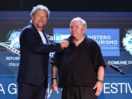 IPA87075678 - Soverato (CZ), 23rd edition of the Magna Graecia Film Festival—fourth night. Pictured: Marco Maccarini, Lino Banfi  Copyright: xMarcoxProvvisionatox xMarcoxProvvisionatox 87075678