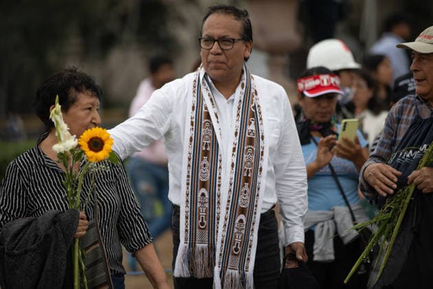 Protest in Peru about Keiko Fujimori LIMA, PERU - JULY 28: Citizens gather to protest against Peru s newly inaugurated President Keiko Fujimori in Lima, Peru, on July 28, 2026. Opposition candidate Roberto Sanchez takes part in the demonstration following Fujimori s inauguration as the country s first female president. Jorge Cerdan Anadolu Lima Peru. Editorial use only. Please get in touch for any other usage.  Copyright: x2026xAnadoluxJorgexCerdanx