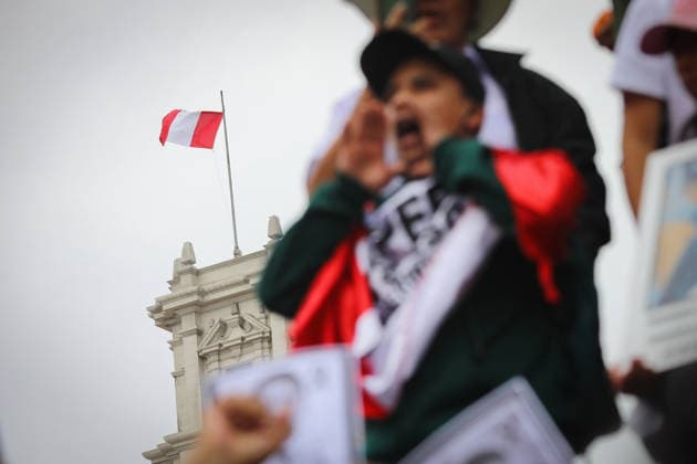 Protest in Peru about Keiko Fujimori LIMA, PERU - JULY 28: Citizens gather to protest against Peru s newly inaugurated President Keiko Fujimori in Lima, Peru, on July 28, 2026. Opposition candidate Roberto Sanchez takes part in the demonstration following Fujimori s inauguration as the country s first female president. Jorge Cerdan Anadolu Lima Peru. Editorial use only. Please get in touch for any other usage.  Copyright: x2026xAnadoluxJorgexCerdanx