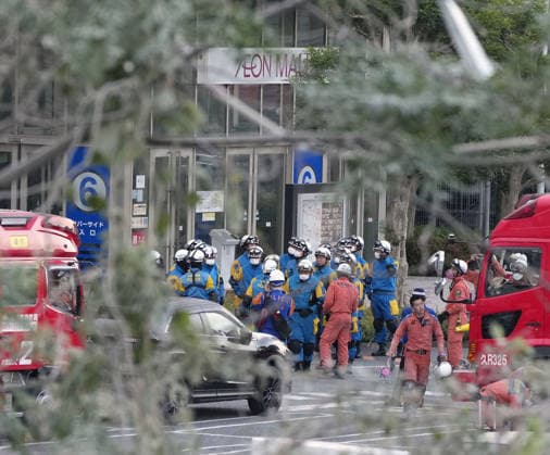 Aftermath of strong earthquake in Kumamoto Search and rescue operations continue at a destroyed Aeon Mall building in Kashima, Kumamoto Prefecture, on July 29, 2026, a day after an explosion apparently triggered by a gas leak following a powerful earthquake that hit the southwestern Japan prefecture.  A14AA0005624405P