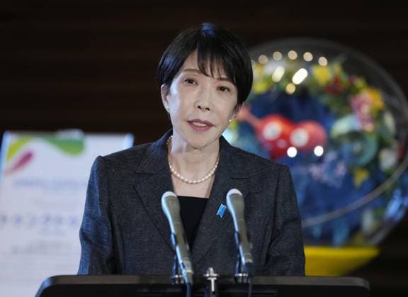 Aftermath of strong earthquake in Kumamoto Japanese Prime Minister Sanae Takaichi meets the press at the premier s office in Tokyo on July 29, 2026, a day after a powerful earthquake hit the southwestern Japan prefecture of Kumamoto.  A14AA0005624407P