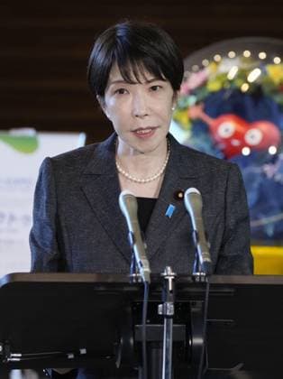 Aftermath of strong earthquake in Kumamoto Japanese Prime Minister Sanae Takaichi meets the press at the premier s office in Tokyo on July 29, 2026, a day after a powerful earthquake hit the southwestern Japan prefecture of Kumamoto.  A14AA0005624408P