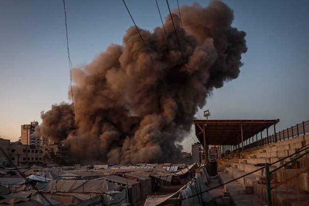 PALESTINIAN TERRITORIES, GAZA - JULY 29, 2026: An Israeli airstrike hits the Al-Muttaqin Mosque and adjacent buildings in the Yarmouk neighbourhood. Hassan Alzaanin TASS  95583978