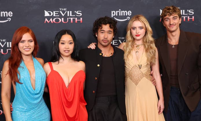 Culver City CA July 28: Tommi Rose, Lana Condor, Nico Hiraga, Kathryn Newton, Gavin Casalegno. at Los Angeles Screening Of The Devil s Mouth held at The Culver Theater in Culver City, CA. on July 28, 2026 Credit: AdMedia Culver City USA  - ZUMAa123 20260728_zaa_a123_122 Copyright: xADx
