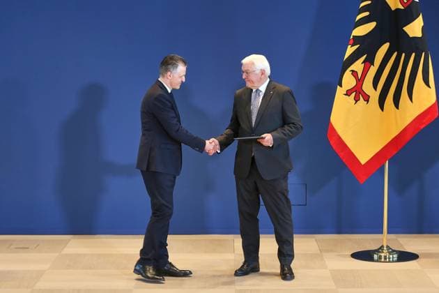 Berlin, Deutschland, 29.07.2026: Amtssitz am Spreebogen: Entlassung und Ernennung von Ministern durch den Bundespräsidenten: Thorsten Frei und Frank-Walter Steinmeier *** Berlin, Germany, July 29, 2026; Official Residence at Spreebogen: Dismissal and Appointment of Ministers by Federal President Thorsten Frei and Frank Walter Steinmeier Copyright: xdtsxNachrichtenagenturx dts_128837