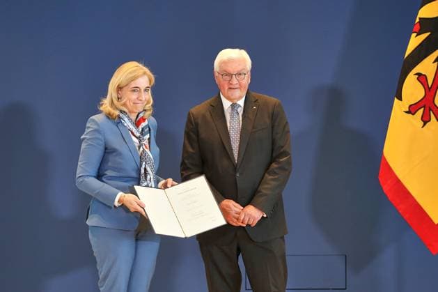 Berlin, Deutschland, 29.07.2026: Amtssitz am Spreebogen: Entlassung und Ernennung von Ministern durch den Bundespräsidenten: Nina Warken und Frank-Walter Steinmeier *** Berlin, Germany, July 29, 2026; Spreebogen Official Residence: Dismissal and Appointment of Ministers by the Federal President, Nina Warken and Frank Walter Steinmeier Copyright: xdtsxNachrichtenagenturx dts_128838