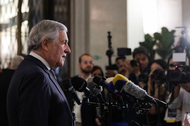 July 29, 2026, Rome, Italia, Italy: Minister of Foreign Affairs and International Cooperation Antonio Tajani during the press briefing before the meeting of the Global Alliance for a Two-State Solution, Rome 29 07 2026 Rome Italy  - ZUMAa289 20260729_zia_a289_021 Copyright: xFrancescoxFotiax xAgfx