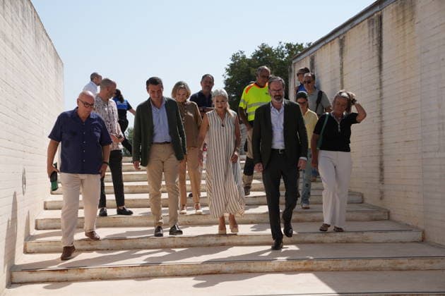 Presentation of the latest projects at the Medina Azahara Archaeological Complex Museum. The Regional Minister of Culture, Historical Heritage, and Sports, Patricia del Pozo (c), visits alongside the mayor of Córdoba, José María Bellido (2i), and the provincial government delegate, Adolfo Molina (2d), the latest work carried out at the Medina Azahara Archaeological Site Museum. July 29, 2026, in Córdoba, Andalusia, Spain. July 29, 2026, Córdoba, Andalusia, Spain. Córdoba, Andalusia, Spain. Spain  Copyright: xGuillermoxMoralesx 7693631