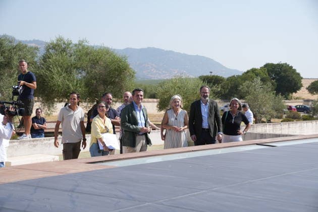 Presentation of the latest projects at the Medina Azahara Archaeological Complex Museum. The Regional Minister of Culture, Historical Heritage, and Sports, Patricia del Pozo (3d), visits alongside the mayor of Córdoba, José María Bellido (3i), and the provincial government delegate, Adolfo Molina (2d), the latest work carried out at the Medina Azahara Archaeological Site Museum. July 29, 2026, in Córdoba, Andalusia, Spain. July 29, 2026, Córdoba, Andalusia, Spain. Córdoba, Andalusia, Spain. Spain  Copyright: xGuillermoxMoralesx 7693632