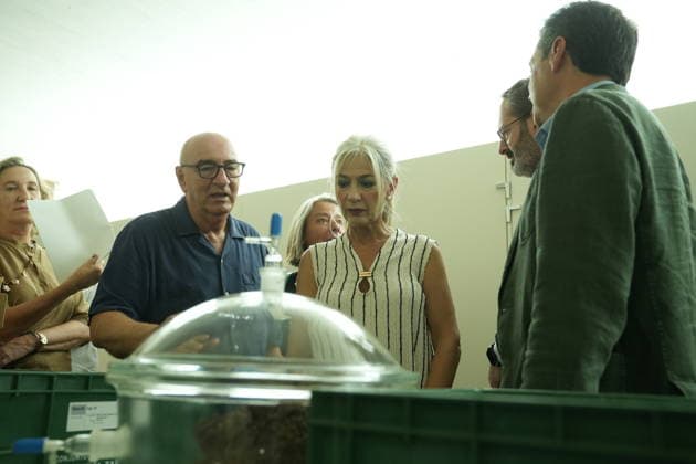 Presentation of the latest projects at the Medina Azahara Archaeological Complex Museum. The Regional Minister of Culture, Historical Heritage, and Sports, Patricia del Pozo (c), visits alongside the mayor of Córdoba, José María Bellido (1d), and the provincial government delegate, Adolfo Molina (2d), the latest work carried out at the Medina Azahara Archaeological Site Museum. July 29, 2026, in Córdoba, Andalusia, Spain. July 29, 2026, Córdoba, Andalusia, Spain. Córdoba, Andalusia, Spain. Spain  Copyright: xGuillermoxMoralesx 7693652