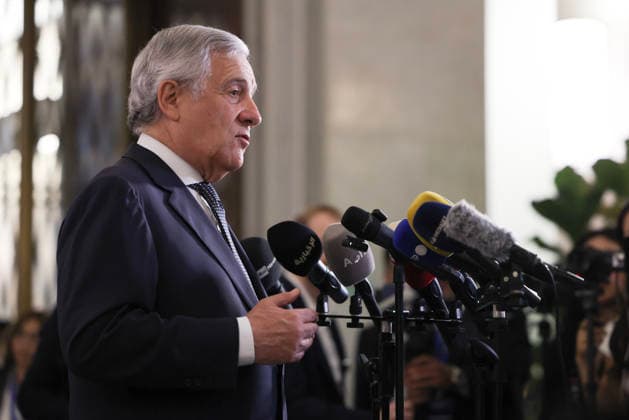 July 29, 2026, Rome, Italia, Italy: Minister of Foreign Affairs and International Cooperation Antonio Tajani during the press briefing before the meeting of the Global Alliance for a Two-State Solution, Rome 29 07 2026 Rome Italy  - ZUMAa289 20260729_zia_a289_035 Copyright: xFrancescoxFotiax xAgfx