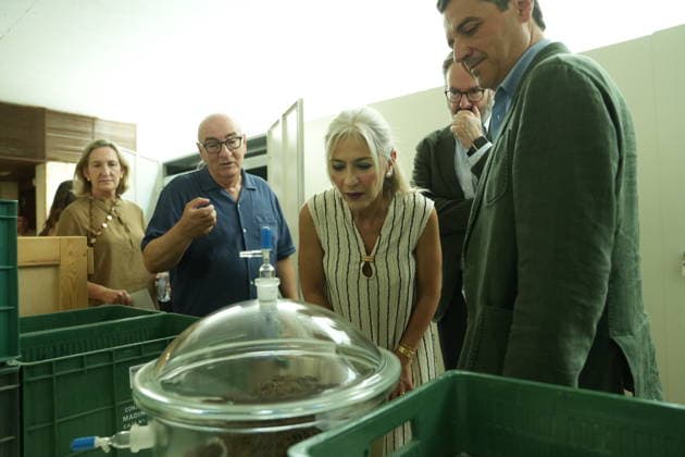 Presentation of the latest projects at the Medina Azahara Archaeological Complex Museum. The Regional Minister of Culture, Historical Heritage, and Sports, Patricia del Pozo (c), visits alongside the mayor of Córdoba, José María Bellido (1d), and the provincial government delegate, Adolfo Molina (2d), the latest work carried out at the Medina Azahara Archaeological Site Museum. July 29, 2026, in Córdoba, Andalusia, Spain. July 29, 2026, Córdoba, Andalusia, Spain. Córdoba, Andalusia, Spain. Spain  Copyright: xGuillermoxMoralesx 7693651