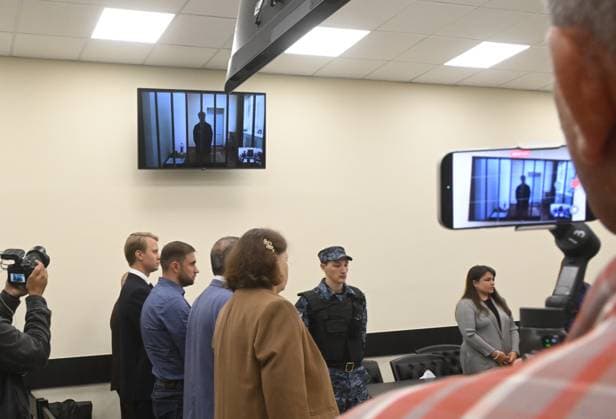 Russia Blogger Tax Evasion Trial 9213509 29.07.2026 Russian blogger Yelena Blinovskaya, serving a five-year prison sentence for money laundering and illegal circulation of funds, appears on a screen via a video link during a hearing on her defence appeal against the verdict at the Second Court of Cassation of General Jurisdiction in Moscow, Russia. Mikhail Voskresenskiy Sputnik Moscow Russia  Copyright: xMikhailxVoskresenskiyx