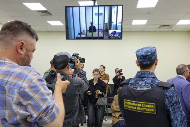 RUSSIA, MOSCOW - JULY 29, 2026: Blogger Yelena Blinovskaya joins, via videolink, a hearing into her sentencing appeal at the Second Court Cassation of General Jurisdiction. In March 2025, Blinovskaya was sentenced to 4 and a half years of prison in a tax evastion and money laundering trial Moscow Russia  - ZUMAt113 20260729_zaa_t113_090 Copyright: xAlexanderxShcherbakx