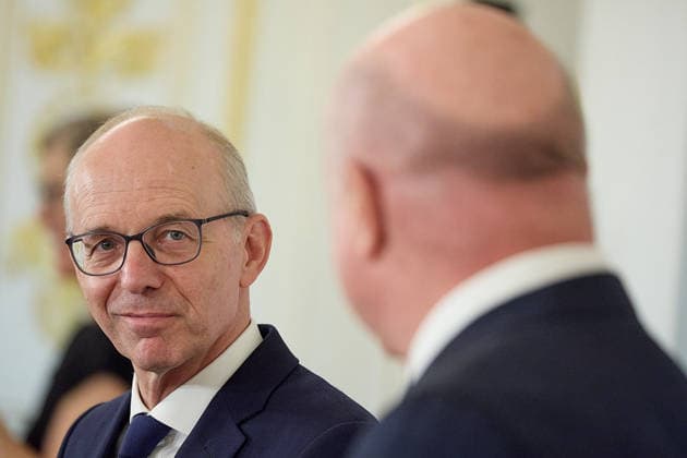 - Wien 29.07.2026 - Stocker - Frieden - Heute traf der österreichische Bundeskanzler Christian Stocker (ÖVP) im Bundeskanzleramt mit dem Premierminister von Luxemburg Luc Frieden zu einem Arbeitsgespräch zusammen. Anschliessend gab es eine Pressekonferenz. PHOTO: Bundeskanzler Christian Stocker (R ÖVP) und der luxemburgische Premier Luc Frieden während der Pressekonferenz im Bundeskanzleramt. Vienna (AUSTRIA) - Today, the Austrian Federal Chancellor, Christian Stocker (ÖVP), met with the Prime Minister of Luxembourg, Luc Frieden, at the Federal Chancellery for a working meeting. OVP, Oevp, government, PK, talks, EU, UE, Europe, Europa, Luxembourg, Treffen Bundeskanzler Stocker - Premierminister Frieden Luxemburg *** Vienna, July 29 