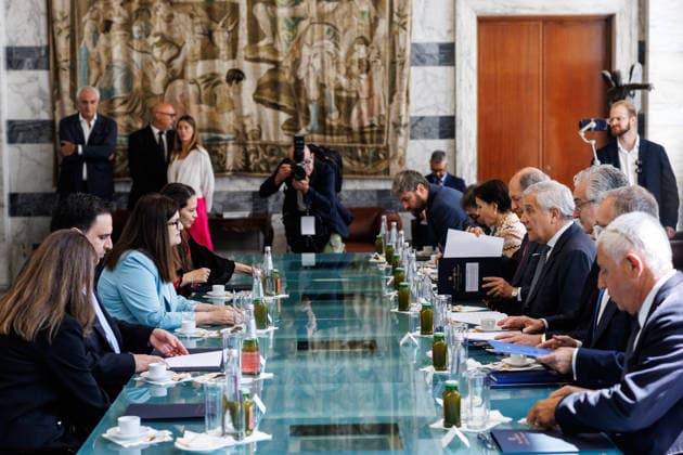 July 29, 2026, Rome, Italia, Italy: Minister of Foreign Affairs and International Cooperation Antonio Tajani and Palestinian Authority Foreign Minister Varsen Aghabekia during the meeting of the Global Alliance for a Two-State Solution, Rome 29 07 2026 Rome Italy  - ZUMAa289 20260729_zia_a289_036 Copyright: xFrancescoxFotiax xAgfx
