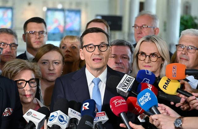 RECORD DATE NOT STATED 29.07.2026 WARSZAWA SEJM RP POSIEDZENIE SEJMU DZIEN PIERWSZY Warsaw, The 30th sitting of the Sejm of the Republic of Poland. Day 1 - Polish Parliament N Z MATEUSZ MORAWIECKI KLUB PARLAMENTARNY ROZWOJ PLUS STOWARZYSZENIE NOWY KLUB W SEJMIE POSLANKI POSLOWIE CZLONKOWIE FOT DAMIAN BURZYKOWSKI NEWSPIX.PL NEWSPIX.PL --- newspix.pl 