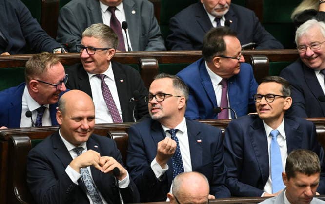 RECORD DATE NOT STATED 29.07.2026 WARSZAWA SEJM RP POSIEDZENIE SEJMU DZIEN PIERWSZY Warsaw, The 30th sitting of the Sejm of the Republic of Poland. Day 1 - Polish Parliament N Z MATEUSZ MORAWIECKI MARCIN HORALA SZYMON SZYNKOWSKI ROBERT TELUS KLUB PARLAMENTARNY ROZWOJ PLUS STOWARZYSZENIE NOWY KLUB W SEJMIE POSLANKI POSLOWIE CZLONKOWIE FOT DAMIAN BURZYKOWSKI NEWSPIX.PL NEWSPIX.PL --- newspix.pl 