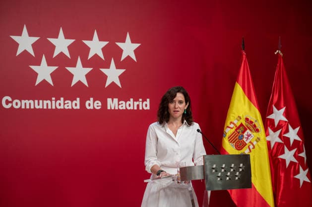 Ayuso Chairs an Extraordinary Meeting of the Governing Council of the Community of Madrid Focused on the Wildfires The president of the Community of Madrid, Isabel Díaz Ayuso, during an extraordinary meeting of the Governing Council of the Community of Madrid at the Real Casa de Correos on July 29, 2026, in Madrid, Spain. The meeting, convened on an extraordinary basis, aims to assess the situation and determine actions focused on the recovery of the municipalities affected by the major fire in the Sierra Oeste. JULY 29, 2026 Fernando Sá Madrid, Madrid, Spain  Copyright: xFernandoxSanchezx 7693943