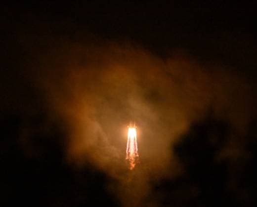 WENCHANG, CHINA - JULY 29: A Long March-7A carrier rocket carrying TL-3 (Tian Lian 3) satellites blasts off from Wenchang Spacecraft Launch Site on July 29, 2026 in Wenchang, Hainan Province of China.  Copyright: xVCGx 111657081051