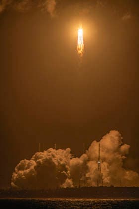 WENCHANG, CHINA - JULY 29: A Long March-7A carrier rocket carrying TL-3 (Tian Lian 3) satellites blasts off from Wenchang Spacecraft Launch Site on July 29, 2026 in Wenchang, Hainan Province of China.  Copyright: xVCGx 111657082494