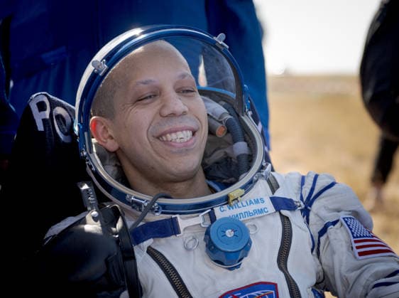 July 29, 2026, Zhezkazgan, Kazakhstan: NASA astronaut Chris Williams smiles after being recovered from the Soyuz MS-28 spacecraft moments after landing, July 26, 2026 near the town of Zhezkazgan, Kazakhstan. Williams landed with cosmonauts Sergei Mikaev and Sergey Kud-Sverchkov, after 241 days in space aboard the International Space Station. Zhezkazgan Kazakhstan - ZUMAp138 20260729_zaa_p138_014 Copyright: xBillxIngalls Nasax