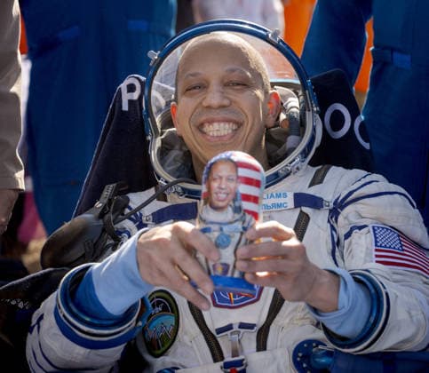 July 29, 2026, Zhezkazgan, Kazakhstan: NASA astronaut Chris Williams smiles as he holds up a Matryoshka Doll with his image after being recovered from the Soyuz MS-28 spacecraft moments after landing, July 26, 2026 near the town of Zhezkazgan, Kazakhstan. Williams landed with cosmonauts Sergei Mikaev and Sergey Kud-Sverchkov, after 241 days in space aboard the International Space Station. Zhezkazgan Kazakhstan - ZUMAp138 20260729_zaa_p138_024 Copyright: xBillxIngalls Nasax