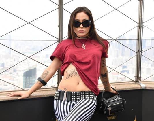 NEW YORK, NY - JULY 29: Emjay visits the Empire State Building Ahead of the 2026 Latin Alternative Music Conference on July 29, 2026 in New York City. Copyright: xMediaPunchx