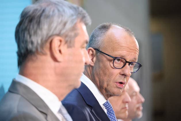 Bundestag CDU Merz 29.07.2026, Germany, Berlin, Bundestag, Pressekonferenz Parteivorsitzender der CDU Friedrich Merz, CSU Markus Soeder CSU, Thorsten Frey Fraktionsvorsitzender CDU, Alecander Hofmann CSU Lamdesgruppe, Berlin Berlin Germany *** Bundestag, CDU, Merz, July 29, 2026, Germany, Berlin, Bundestag, Press Conference: CDU Party Chairman Friedrich Merz, CSU’s Markus Söder, CDU Parliamentary Group Chairman Thorsten Frey, CSU State Group’s Alexander Hofmann, Berlin, Berlin, Germany