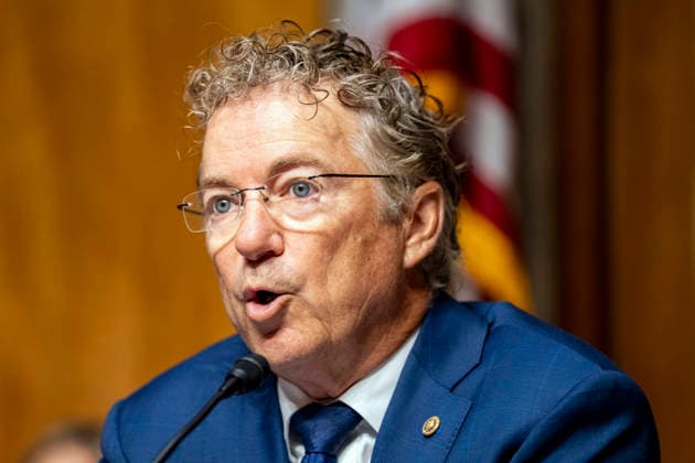 Chairman of the Senate Homeland Security and Governmental Affairs Committee Rand Paul, R-KY, delivers an opening statement during a hearing with Former Director of the National Institute of Allergy and Infectious Diseases Dr. Anthony Fauci at the U.S. Capitol in Washington, DC on Wednesday, July 29, 2026. Fauci was expected to be questioned about his diary entries during his handling of the Covid-19 pandemic, but invoked his fifth amendment rights.  WAP20260729301 BONNIExCASH