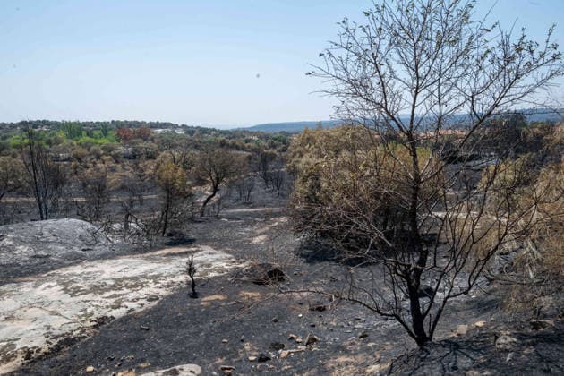 July 29, 2026, Madrid, Madrid, Spain: The devastating Sierra Oeste wildfire has scorched around 34,000 hectares (approx. 84,000 acres) in the Community of Madrid, severely hitting the municipalities of ChapineroÂ­a and Navas del Rey. Madrid Spain  - ZUMAd308 20260729_zsp_d308_006 Copyright: xJuanxCarlosxLucasx