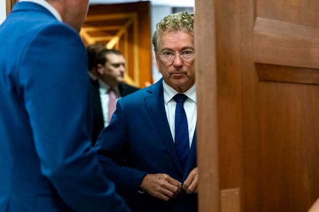 Chairman of the Senate Homeland Security and Governmental Affairs Committee Rand Paul, R-KY, departs after a hearing with Former Director of the National Institute of Allergy and Infectious Diseases Dr. Anthony Fauci at the U.S. Capitol in Washington, DC on Wednesday, July 29, 2026. Fauci was expected to be questioned about his diary entries during his handling of the Covid-19 pandemic, but invoked his fifth amendment rights.  WAP20260729320 BONNIExCASH